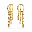 Pan Jewelry - Rio Radiance øredobber i forgylt sølv med champagnefarget zirkonia thumbnail