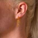 Pan Jewelry - Rio Radiance øredobber i forgylt sølv med champagnefarget zirkonia thumbnail