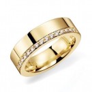 GD Forever - Giftering i gult gull med dia. 0,14ct WSI, 5mm thumbnail