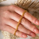 Pan Jewelry - Rio Radiance Armbånd i forgylt sølv med champagnefarget zirkonia thumbnail