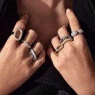 Sif Jakobs - Ellera Waves Ring i sølv med hvite zirkonia, 18k gullbelagt thumbnail
