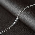 Pan Jewelry - Ankelkjede i sølv dobbelt, 25cm thumbnail