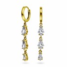 Pan Jewelry - Seoul Shine Øredobber i forgylt sølv med hvite zirkonia thumbnail
