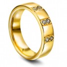 Moments by Pan Jewelry - Giftering i gult gull med dia. 0,18ct WSI, 5mm thumbnail
