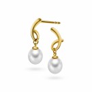 Pan Jewelry - Øredobber i gull med ferskvannsperle thumbnail