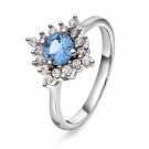 Gulldia - Lily Ring i sølv med blå zirkonia thumbnail