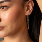 Gulldia - Fairy Øredobber i forgylt sølv med glasskrystall, plomme thumbnail