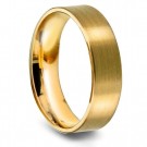Moments by Pan Jewelry - Giftering satinert i gult gull, 6mm thumbnail