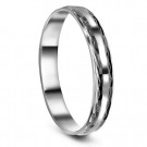 Moments by Pan Jewelry - Giftering i hvitt gull med fasettkant, 3,5mm thumbnail