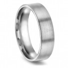 Moments by Pan Jewelry - Giftering satinert i hvitt gull, 6mm thumbnail
