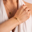 Pan Jewelry - GLAM Armbånd i forgylt sølv med gylne stener thumbnail