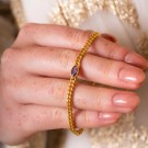 Pan Jewelry - Rio Radiance Armbånd i forgylt sølv med lilla zirkonia thumbnail