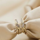 Pan Jewelry - Øredobber i gull med zirkonia thumbnail