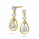 Pan Jewelry - Øredobber i forgylt sølv med zirkonia thumbnail