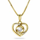 Pan Jewelry - Smykke i forgylt sølv med zirkonia hjerte thumbnail