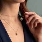 Pan Jewelry - Smykke i gull med zirkonia og hjerteplate thumbnail