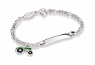Pia & Per - ID-armbånd i sølv, Grønn Traktor thumbnail
