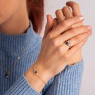 Pan Jewelry - GLAM Armbånd i forgylt sølv med blå stener thumbnail