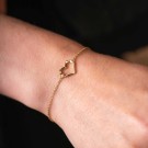 Pan Jewelry - Armbånd i forgylt sølv med hjerte og zirkonia thumbnail