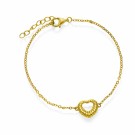 Pan Jewelry - Hjerterille Armbånd i forgylt sølv thumbnail