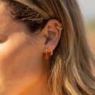 Gulldia - Øreringer i forgylt sølv med oransje zirkonia by Nora Mørk thumbnail