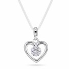 Pan Jewelry - Smykke i sølv med zirkonia hjerte thumbnail