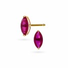 Pan Jewelry - Øredobber i gull med rød zirkonia thumbnail