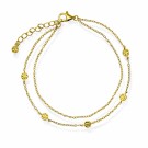 Shapes by Gulldia - Heat Double Chain Armbånd i sølv thumbnail