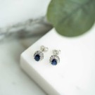 EC - Øredobber Rosett Safir med dia. 0,20ct WSI thumbnail