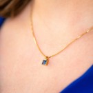 Pan Jewelry - Smykke i forgylt sølv med blå zirkonia thumbnail