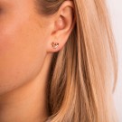 Pan Jewelry - Hjertestrek Armbånd og øredobber i forgylt sølv thumbnail