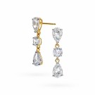 Pan Jewelry - Øredobber i gull med zirkonia thumbnail