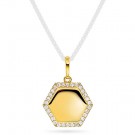 Pan Jewelry - Smykke i gull med plate og zirkonia thumbnail