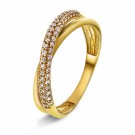 Pan Jewelry - Ring i gull med zirkonia thumbnail