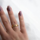 Moments by Pan Jewelry - Giftering i gult gull med dia. 0,09ct WSI, 3,5mm thumbnail