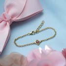 Prins & Prinsesse - Armbånd i sølv med rosa zirkonia thumbnail