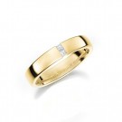 GD Forever - Giftering i gult gull med dia. 0,06ct WSI, 4mm thumbnail
