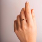 Pan Jewelry - Sparks Ring i forgylt sølv, justerbar thumbnail