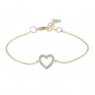 Snö of Sweden - Nisi Heart Armbånd i forgylt messing thumbnail