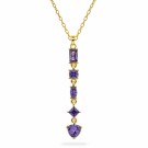 Pan Jewelry - Viva Vegas Smykke i forgylt sølv med lilla zirkonia thumbnail