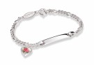 Pia & Per - ID-Armbånd i sølv, Rosemotiv thumbnail