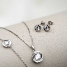 Pan Jewelry - Øredobber i sølv med zirkonia thumbnail