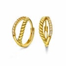 Pan Jewelry - Øreringer i gull med zirkonia thumbnail