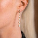 Pan Jewelry - London Luxe Øredobber i forgylt sølv med hvite zirkonia thumbnail
