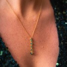 Pan Jewelry - Viva Vegas Smykke i forgylt sølv med grønn zirkonia thumbnail