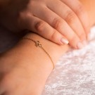 Pan Jewelry - Hjertestrek Armbånd og øredobber i forgylt sølv thumbnail