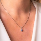 Pan Jewelry - Athens Charm Smykke i sølv med zirkonia og safir thumbnail