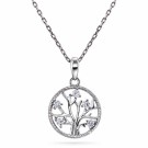 Pan Jewelry - Livets Tre Smykke i sølv med hvite zirkonia thumbnail