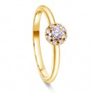 Moments by Pan Jewelry - Bliss Ring i gult gull med dia. 0,20ct WSI, 2mm thumbnail