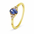 Pan Jewelry - Ring i sølv med blå zirkonia thumbnail
